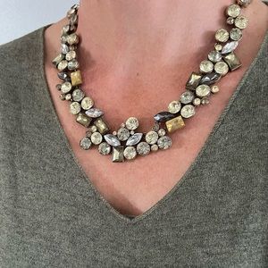 Brass Tone Statement Necklace Zara